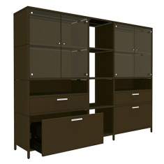 Büroschrank braun büro schrank | modular  Embru, eQ Schrankmodul