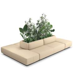 Pflanzelement Lounge Insel Sofa beige se:living Plant Bench