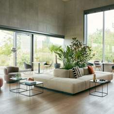 Pflanzelement Lounge Insel Sofa beige se:living Plant Bench