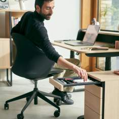 Drehstuhl schwarz Drehstühle Home Office Konferenzstuhl mit Rollen Sedus se:flair