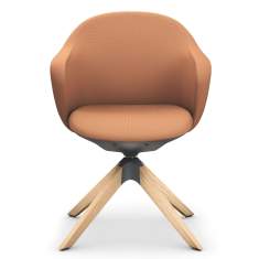 Besucherstuhl orange Besucherstühle Holz Konferenzstuhl Sedus se:flair
