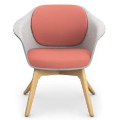 Loungesessel grau orange Sessel Holz Lounge Sedus se:lounge light