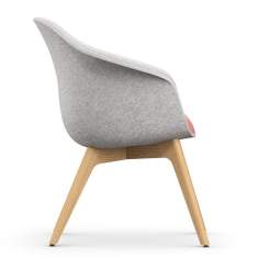 Loungesessel grau Sessel Holz Lounge Sedus se:lounge light