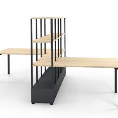 Bürotisch Holz Bürotische mit Regal Anbautisch Schreibtisch Büro Arbeitstisch Sedus se:matrix Desk