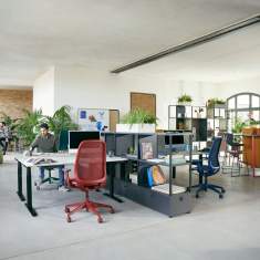Bürotisch Bürotische mit Regal Anbautisch Schreibtisch Büro Arbeitstisch Sedus se:matrix Desk