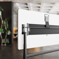 Höhenverstellbare Konferenztische Rolltisch elektrisch höhenverstellbar Rolltische Klapptisch mit Rollen Konferenztisch Whiteboard Staffeltisch Brunner lift active
beschreibare Tischplatte