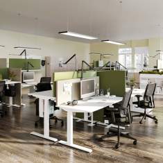 höhenverstellbarer Bürotisch elektrisch Schreibtisch höhenverstellbar Bürotische rechteckig Arbeitstisch Büro Leuwico Spine 4