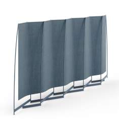 Raumtrenner blau Trennwandsystem mobile Stellwände Aluminium Trennwand Brunner folid