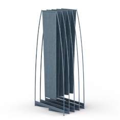 Raumtrenner blau Trennwandsystem mobile Stellwände Aluminium Trennwand Brunner folid