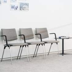 Stapelstuhl grau Stapelstühle Grossraumstuhl stapelbar Besuchesrstuhl Brunner hero plus flex