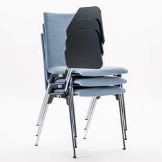 Stapelstuhl blau Stapelstühle Grossraumstuhl stapelbar Besuchesrstuhl Brunner hero plus flex