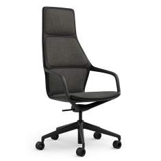 Konferzendrehstuhl schwarz Konferenzsessel Home Office Drehstuhl mit Rollen Konferenz Brunner ray