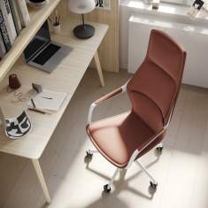 Konferzendrehstuhl braun Konferenzsessel Home Office Drehstuhl mit Rollen Konferenz Brunner ray