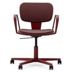 Hybridstuhl rot Konferenzstuhl mit Rollen Drehstuhl Büro Drehstühle Home Office Materia Palette