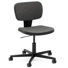 Hybridstuhl dunkel Konferenzstuhl mit Rollen Drehstuhl Büro Drehstühle Home Office Materia Palette