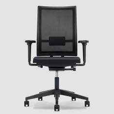 Bürostuhl schwarz Bürodrehstuhl mit Armlehnen Bürodrehstühle Netzgewebe Bene B_Run