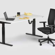 Bürostuhl schwarz Bürodrehstuhl mit Armlehnen Bürodrehstühle Netzgewebe Bene B_Run