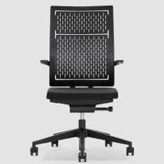 Bürostuhl schwarz Bürodrehstuhl mit Armlehnen Bürodrehstühle Netzgewebe Bene B_Run