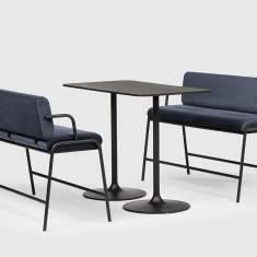 Bistrotisch rechteckig Bistrotische schwarz Cafeteria Tisch klein Konferenztisch Bene CASUAL Table medium