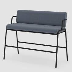 Bank grau höhe Bänke Lounge Sitzmöbel Double Bench Bene CASUAL Outdoor Bench High