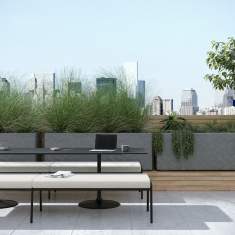 Bank niedrige Bänke Lounge Sitzmöbel Double Bench Bene CASUAL Outdoor Bench High