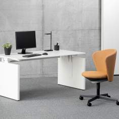 Weißer Schreibtisch modern Büromöbel Schreibtische weiß, Bene, Classic