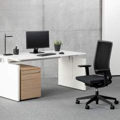 Weißer Schreibtisch modern Büromöbel Schreibtische weiß, Bene, Classic