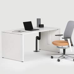 Weiße Schreibtisch modern Büromöbel Schreibtische weiss Bene CLASSIC PURE