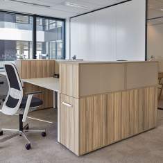 Sideboard Holz Schrank Büro Schiebetürschrank Bene CUBE_S Box