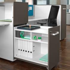 Apothekerschrank weiss Apothekerschränke Büro Bene CUBE_S Tower Unit