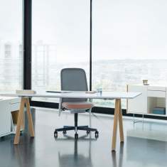 Kleiner Schreibtisch Home Office Büro Schreibtische weiß Homeoffice Büromöbel Bene Delta by Bene