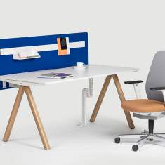 Schreibtisch weiss Schreibtische Holz Bürotisch Büro Bene DELTA PURE