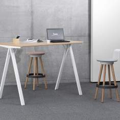 Stehtisch weiss Stehtische Holz Büro Bene DELTA PURE HIGH