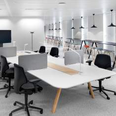 Team-Tisch Holz Büro Team-Tische weiss Bene Delta Workbench