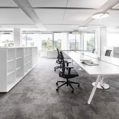 Team-Tisch Holz Büro Team-Tische weiss Bene Delta Workbench