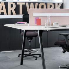 Stehtisch weiss Stehtische Konferenztisch weiss Büro Konferenztische Bene DELTA WORKBENCH HIGH by Bene