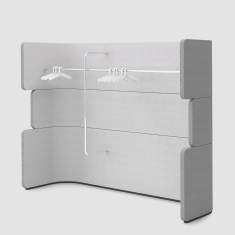 Garderobe grau Garderoben Trennwand Bene DOCKLANDS Coat Rack
