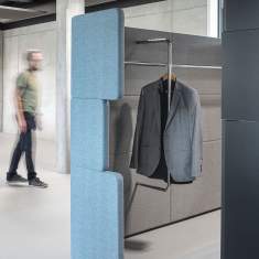 Garderobe grau Garderoben Trennwand Bene DOCKLANDS Coat Rack