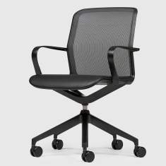 Bürodrehstuhl schwarz Bürodrehstühle  Netzgewebe Bürostuhl mit Armlehnen, Bene, Filo Chair