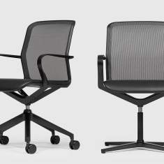 Konferenzstuhl schwarz Konferenzstühle mit Armlehnen Netzgewebe Bene, Filo Chair