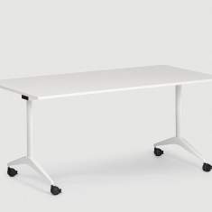 Klapptisch mit Rollen Klapptische fahrbar Rolltisch klappbar Büro Bene FLEX Schwenktisch bold