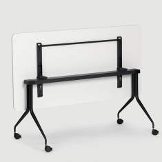 Klapptisch mit Rollen Klapptische fahrbar Rolltisch klappbar Büro Bene FLEX Schwenktisch slim