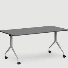 Klapptisch mit Rollen Klapptische fahrbar Rolltisch klappbar Büro Bene FLEX Schwenktisch slim