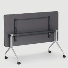 Klapptisch mit Rollen Klapptische fahrbar Rolltisch klappbar Büro Bene FLEX Schwenktisch slim