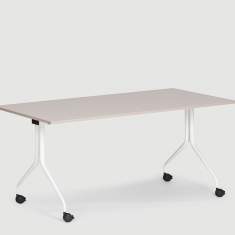 Klapptisch mit Rollen Klapptische fahrbar Rolltisch klappbar Büro Bene FLEX Schwenktisch slim