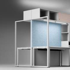 Arbeitsplatz Schreibtisch Büroschrank Holz Büro Schrank modular Bene Frame_S