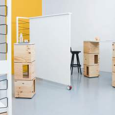 Großes Whiteboard beweglich Büro Wand Whiteboards Rollen, Bene, FRAME_S Board