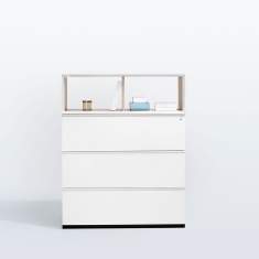 modulares Bürocontainer-System Büro Schrank weiss Aktenschränke Sideboard Bene K2 Stauraum