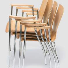 Besucherstuhl Holz Besucherstühle Cafeteria Stuhl stapelbar Konferenzstühle Bene Kizz