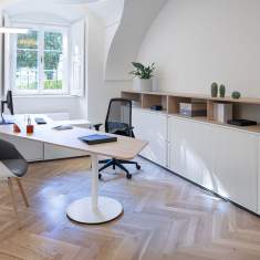 Schrank weiss Büroschranksystem Sideboard Büro Bene, KX Stauraum